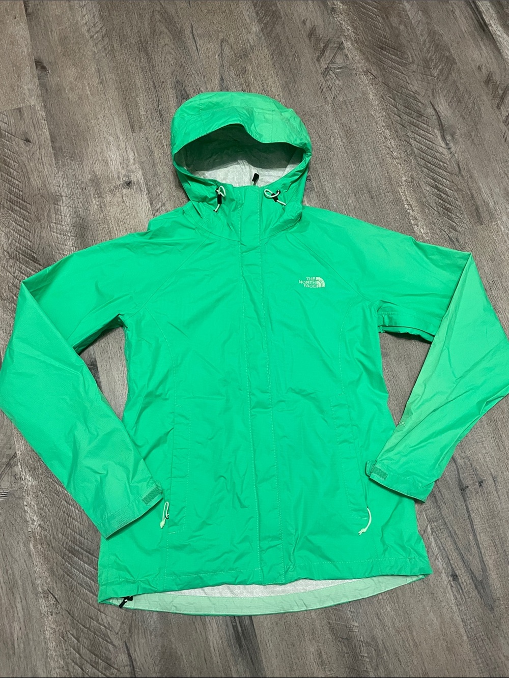 The North Face Women's Bright Green Hooded Trench Coat